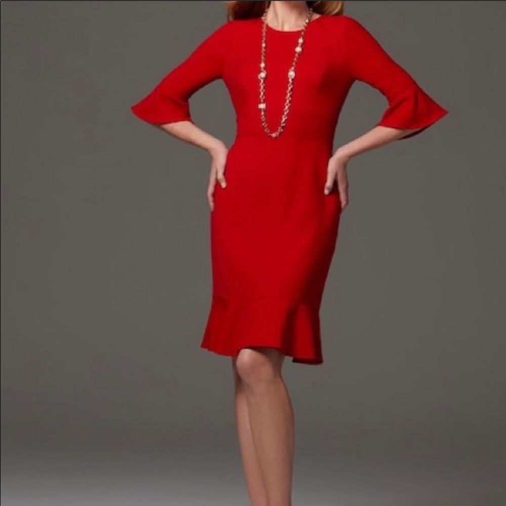 Red interview dress